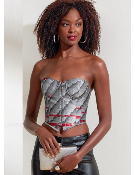 Patron Vogue 1876 F5 - Corset avec laçage au dos