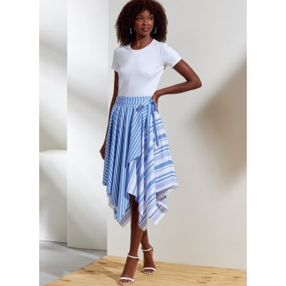 Patron Vogue 1872 F5 - Jupe portefeuille à pans asymétriques. 2