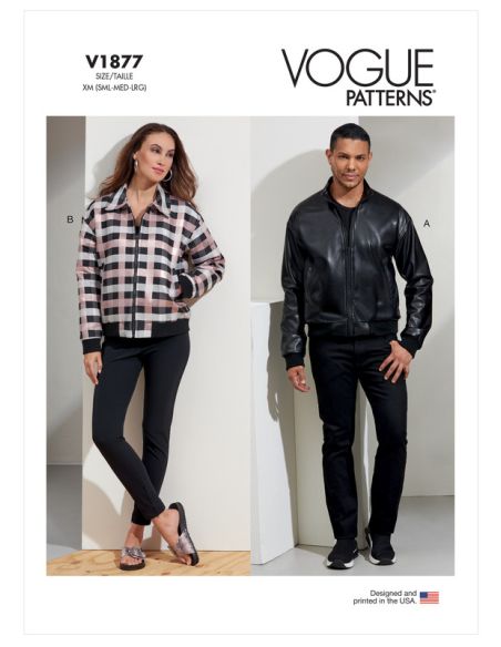 Patron Vogue 1877 XN - Blouson aviateur unisex