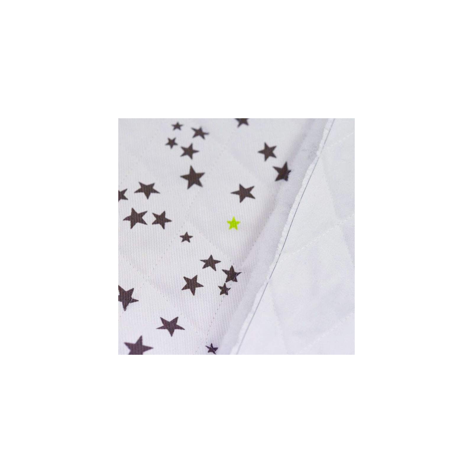 Tissu Piqué de coton matelassé étoiles taupe et vert anis