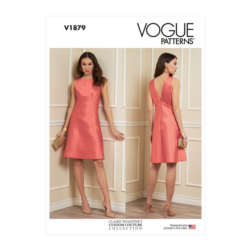 Patron Vogue 1879 A5 - Robe style trapèze