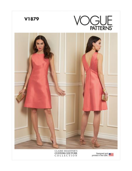 Patron Vogue 1879 A5 - Robe style trapèze