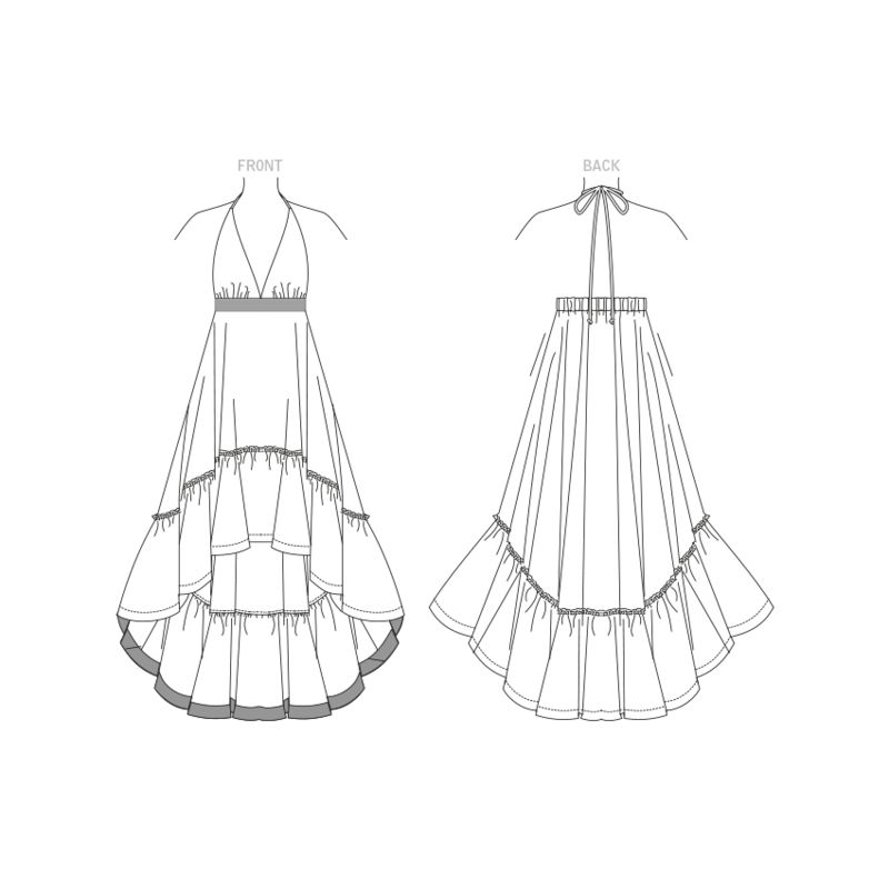 Patron Vogue 1881 Y - Robe à dos nu