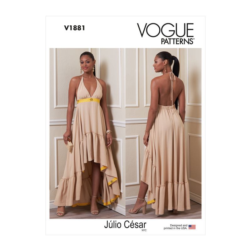 Patron Vogue 1881 Y - Robe à dos nu