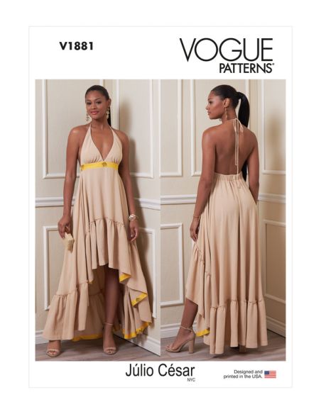 Patron Vogue 1881 Y - Robe à dos nu