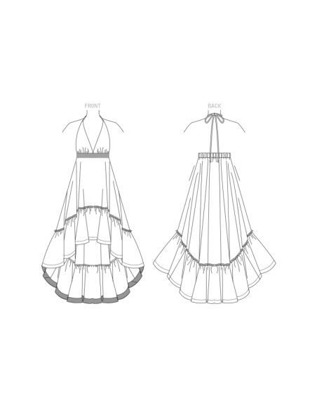 Patron Vogue 1881 ZZ - Robe à dos nu