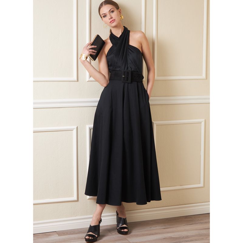 Patron Vogue 1883 A5 - Robe entrecroisée à dos nu