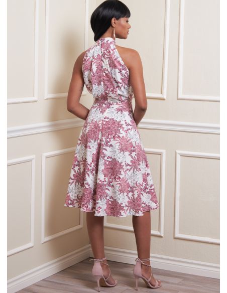 Patron Vogue 1883 A5 - Robe entrecroisée à dos nu