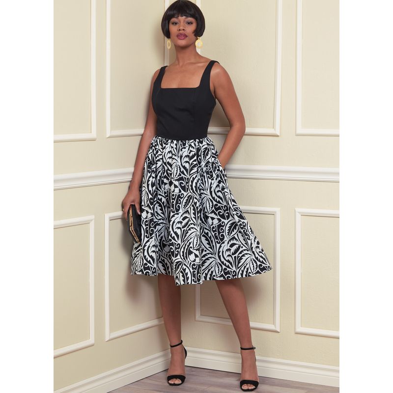 Patron Vogue 1884 A5 - Robe disponible pour tailles de bonnet A à D