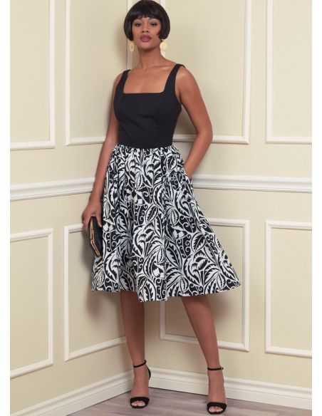 Patron Vogue 1884 E5 - Robe disponible pour tailles de bonnet A à D