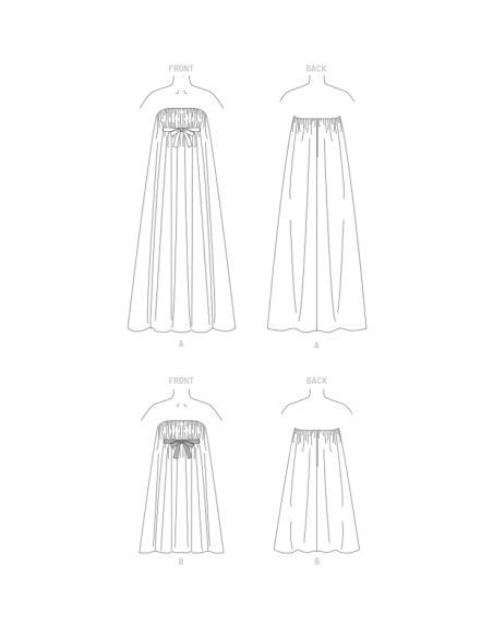 Patron Vogue 1885 A5 - Robe de soirée bustier