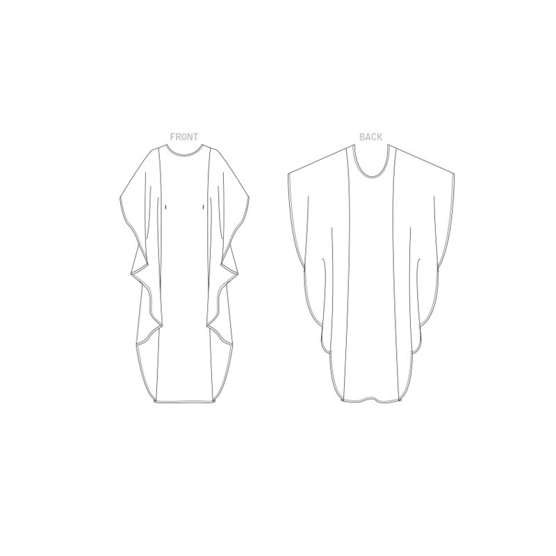 Patron Vogue 1886 A - Caftan large et fluide