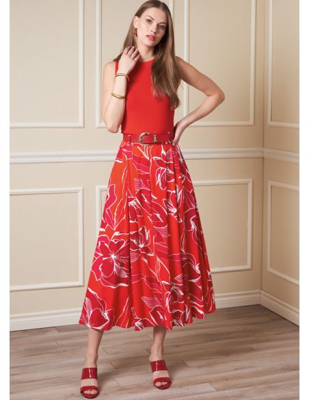 Patron Vogue 1890 A5 - Jupes évasées avec ceinture en forme