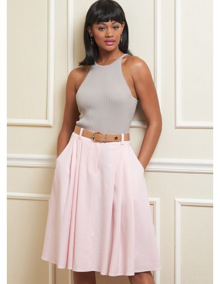 Patron Vogue 1890 A5 - Jupes évasées avec ceinture en forme