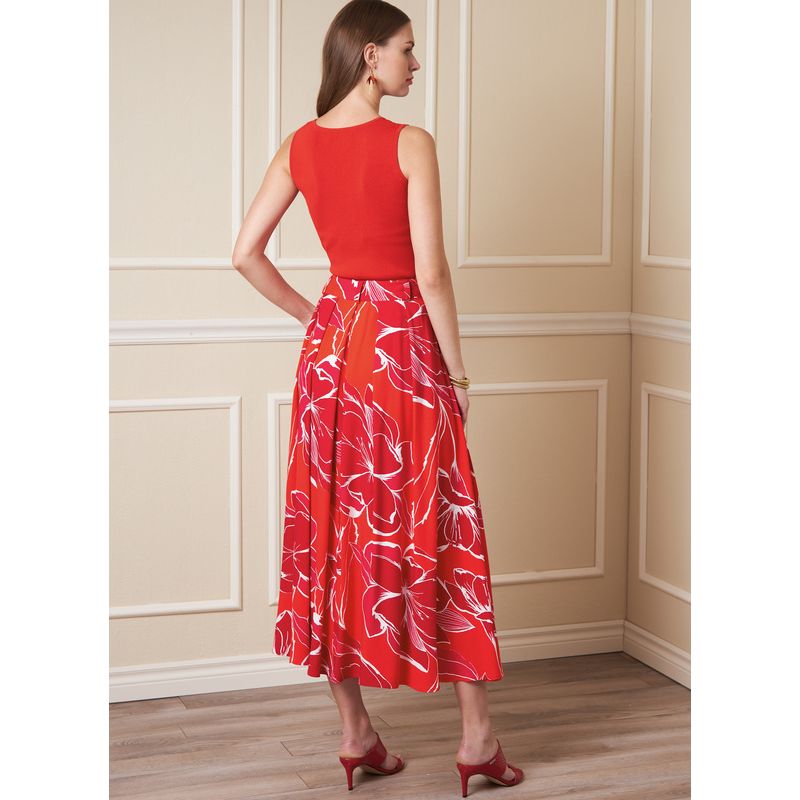 Patron Vogue 1890 A5 - Jupes évasées avec ceinture en forme