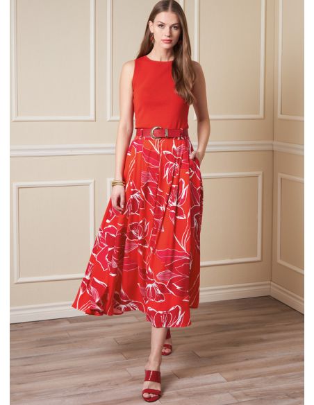 Patron Vogue 1890 F5 - Jupes évasées avec ceinture en forme