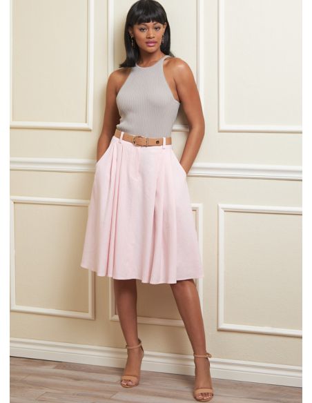 Patron Vogue 1890 F5 - Jupes évasées avec ceinture en forme