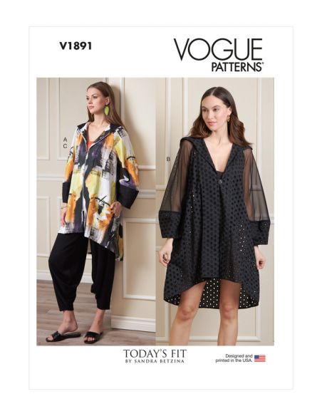 Patron Vogue 1891 A - Veste légère ample