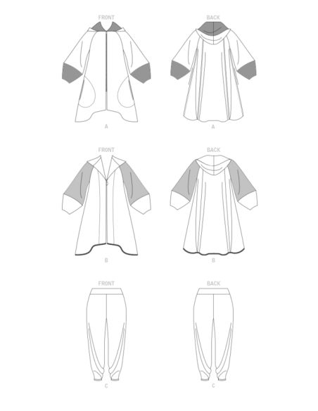 Patron Vogue 1891 A - Veste légère ample