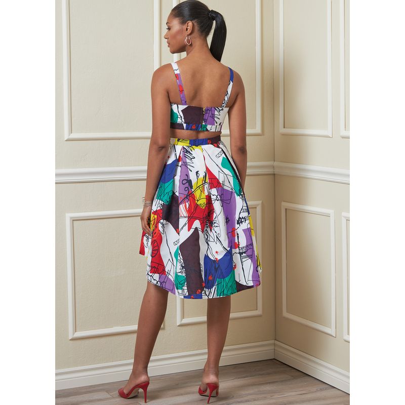 Patron Vogue 1893 A5 - Haut, short et jupe