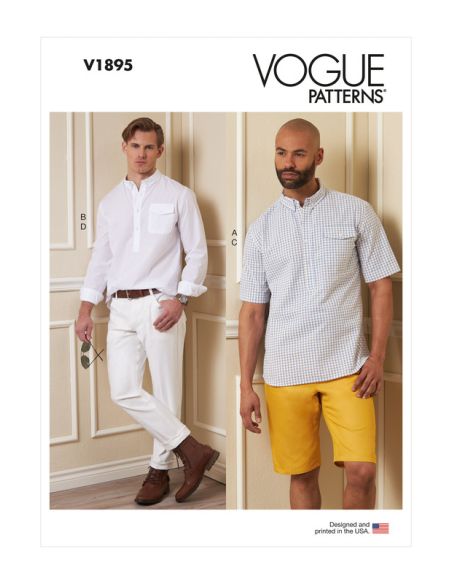 Patron Vogue 1895 MUU - Chemise, short et pantalon pour homme