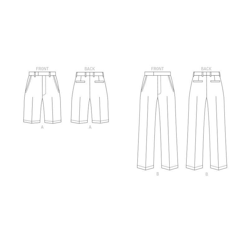 Patron Vogue 1896 MXX - Short et pantalon pour homme