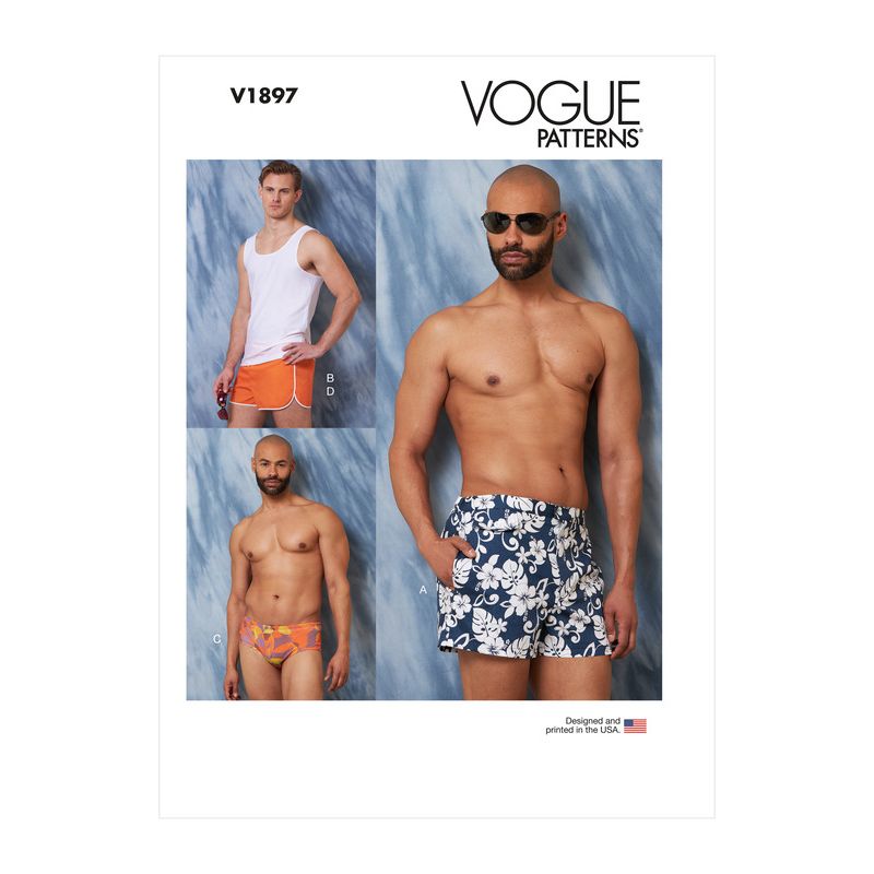 Patron Vogue 1897 XM - Maillots de bain et tricot de peau pour homme