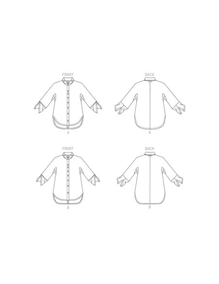 Patron Vogue 1899 ZZ - Chemises amples