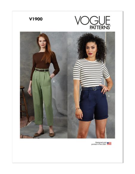 Patron Vogue 1900 B5 - Short et pantalon à taille haute