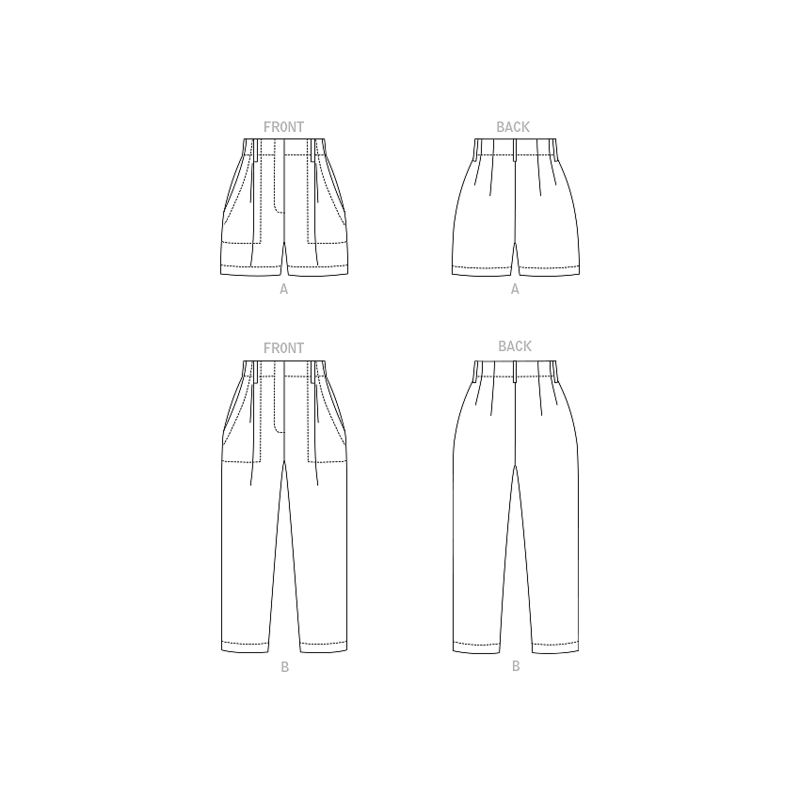 Patron Vogue 1900 Y5 - Short et pantalon à taille haute