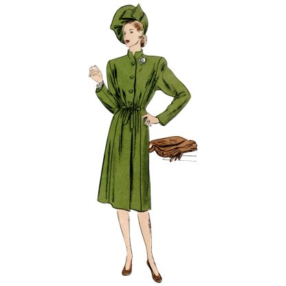 Patron Vogue 1903 B5 - Manteau pleine longueur à ceinture 2