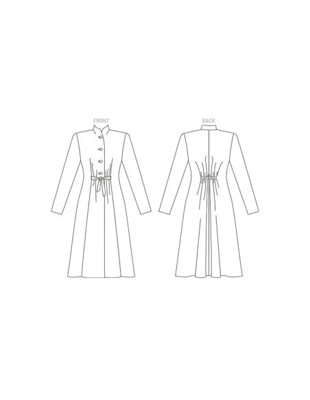 Patron Vogue 1903 Y5 - Manteau pleine longueur à ceinture