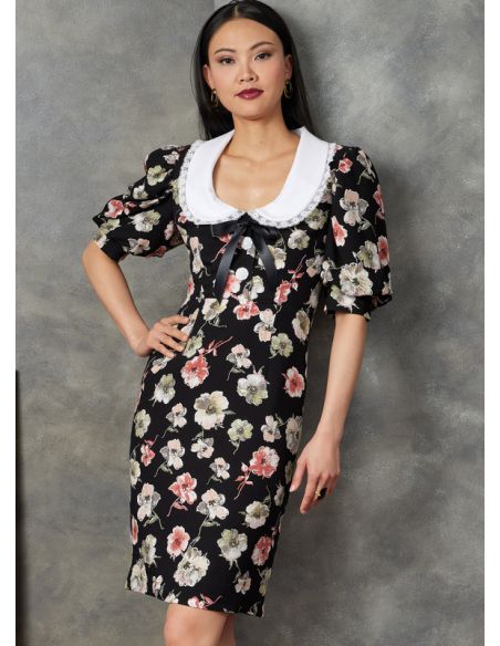 Patron Vogue 1905 B5 - Robe moulante à taille haute