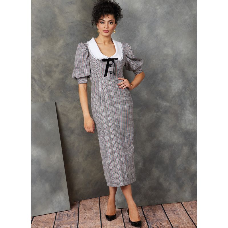 Patron Vogue 1905 B5 - Robe moulante à taille haute