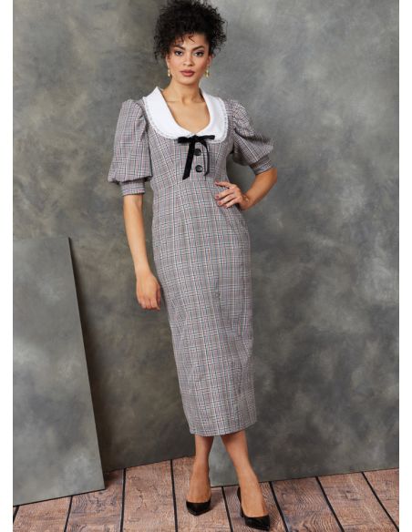 Patron Vogue 1905 B5 - Robe moulante à taille haute