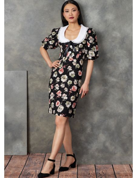 Patron Vogue 1905 B5 - Robe moulante à taille haute