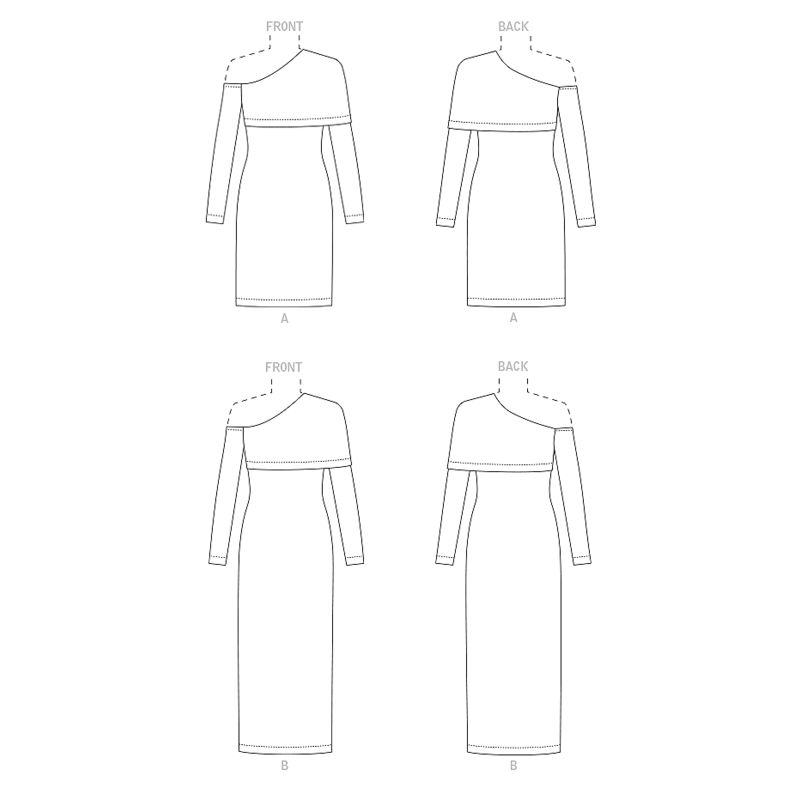 Patron Vogue 1906 B5 - Robe droite moulante