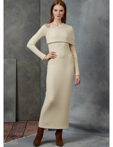 Patron Vogue 1906 B5 - Robe droite moulante