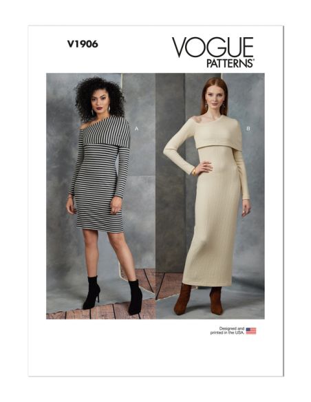 Patron Vogue 1906 Y5 - Robe droite moulante