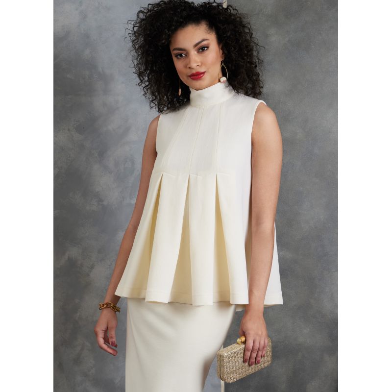 Patron Vogue 1909 A - Haut semi ajusté sur la poitrine