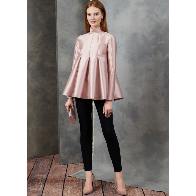 Patron Vogue 1909 A - Haut semi ajusté sur la poitrine