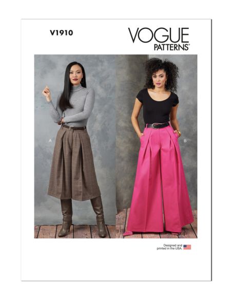 Patron Vogue 1910 Y5 - Pantalon plissé à jambes larges