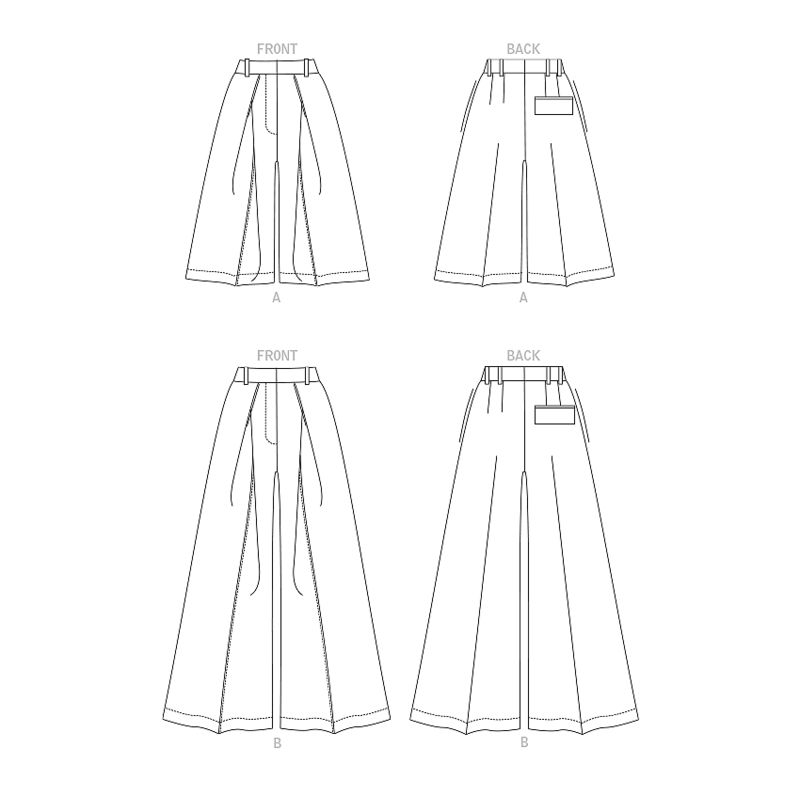 Patron Vogue 1910 Y5 - Pantalon plissé à jambes larges