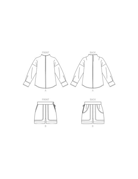 Patron Vogue 1912 Y5 - Haut & short