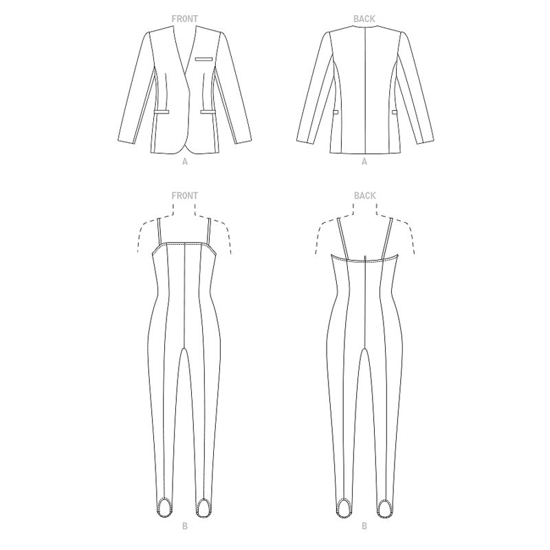 Patron Vogue 1913 Y5 - Blazer & combinaison