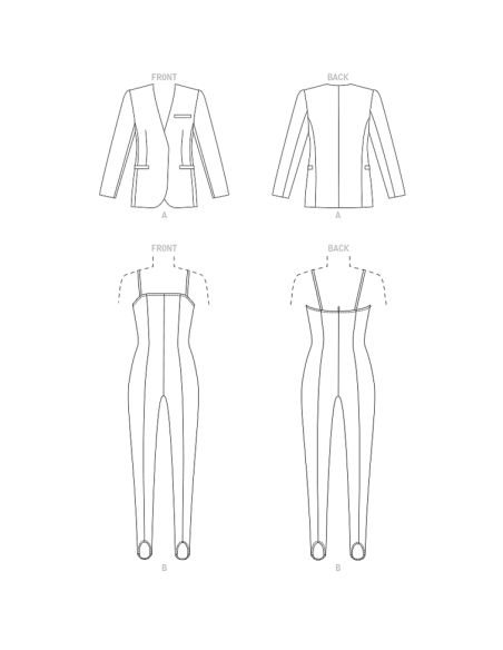 Patron Vogue 1913 Y5 - Blazer & combinaison