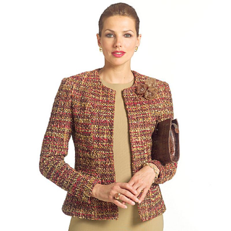 Patron Vogue 7975 D - Veste femme tweed sans col
