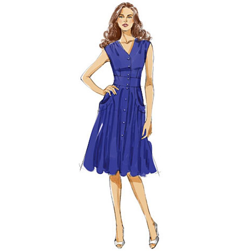 Patron Vogue 8577 BB - Robe chemise femme style années 1950