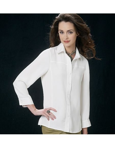 Patron Vogue 8689 AA - Chemisiers femme, avec ou sans manches