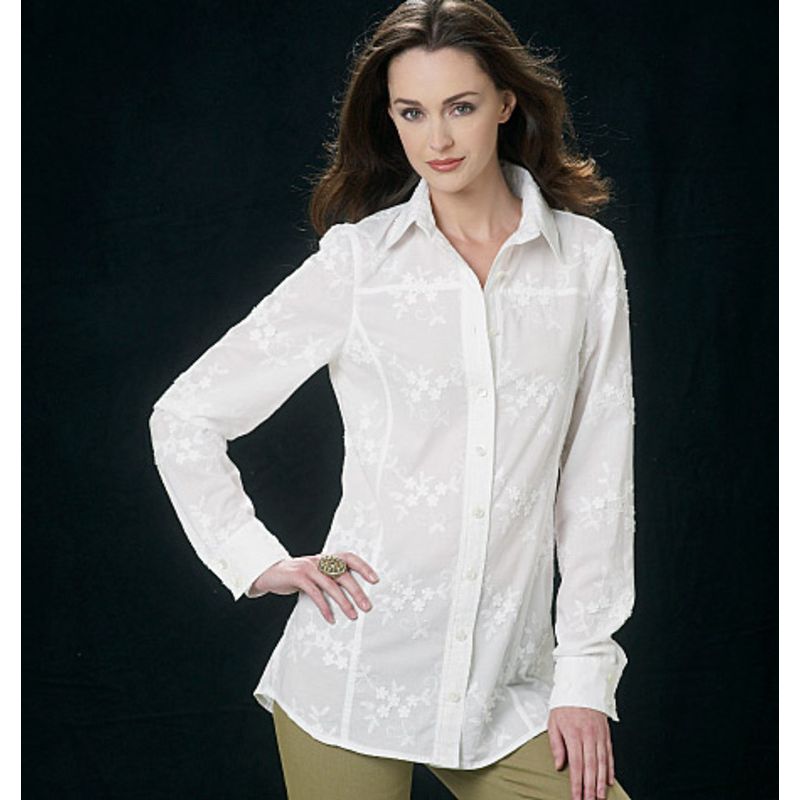 Patron Vogue 8689 E5 - Chemisiers femme, avec ou sans manches